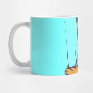 Cute Funny Cat Stuck in Door Opening - Animal Lover Mug